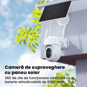 camera de supraveghere cu panou solar