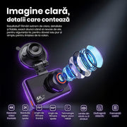 Camera Auto de Bord DVR Xenomo® DASH PRO 4K+2K