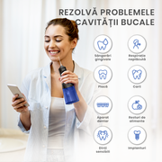 Irigator Bucal Profesional Tip Dus Bucal Xenomo X-FLOW , Culoare Negru-Albastru