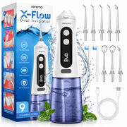 Irigator Bucal Profesional Tip Dus Bucal Xenomo X-FLOW , Alb-Albastru
