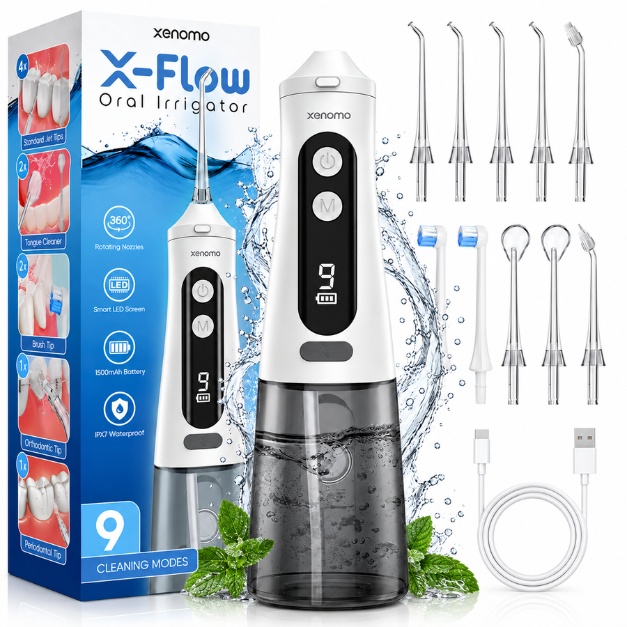Irigator Bucal Profesional Tip Dus Bucal Xenomo X-FLOW , Culoare Alb