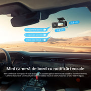 mini camera de bord cu notificari vocale