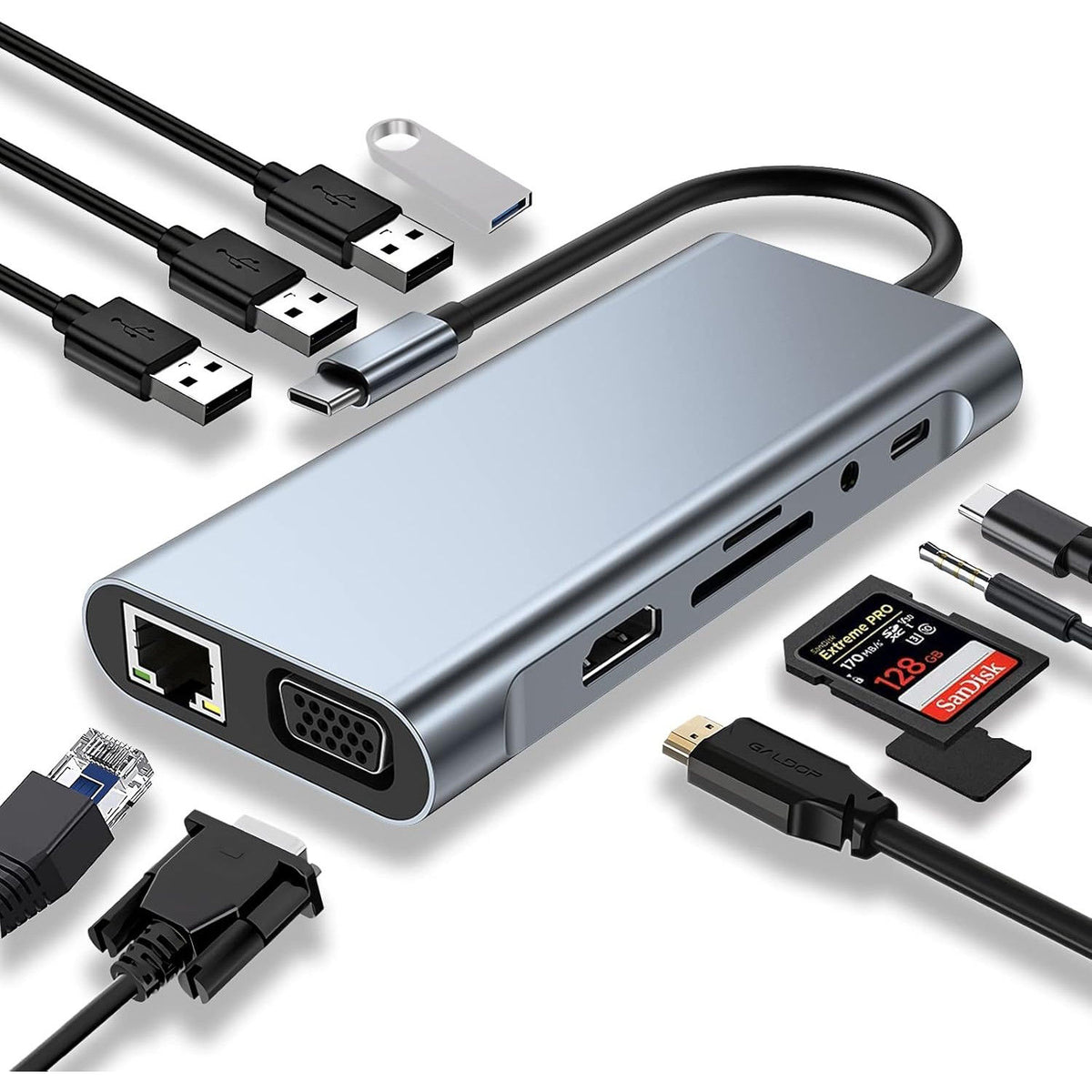 Adaptor Hub USB-C Multifunctional Xenomo CONNECT PRO