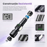 construita din aluminiu anodizat de incalta rezistenta, lanterna xenomo lumitrek este proiectata pentru durabilitate, performanta si utilizare intensa in orice conditii