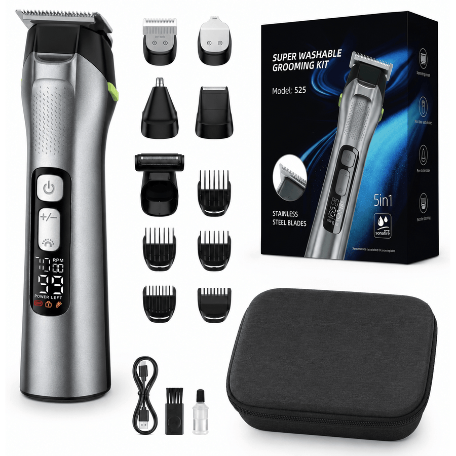 Masina de tuns si aparat de ras 5 in 1 Xenomo® EliteCut