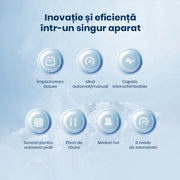 impachetare deluxe, 2 moduri de utilizare, 9 nivele de intensitate, mai multe capete, efect de racire
