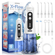 Irigator Bucal Profesional Tip Dus Bucal Xenomo X-FLOW , Alb-Albastru