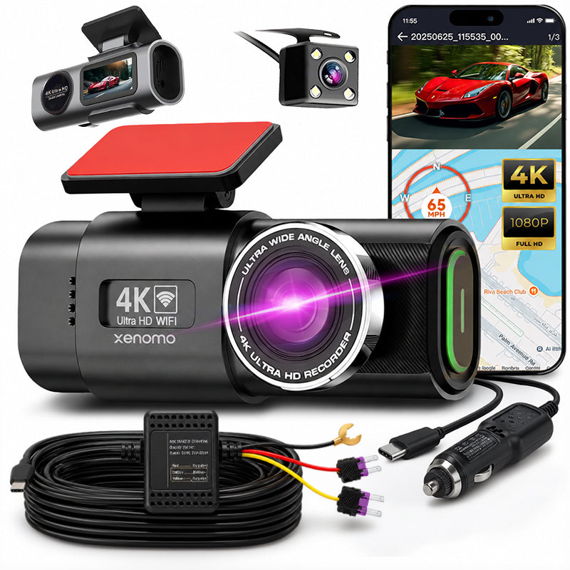 Camera Auto DVR Xenomo ROAD-X + KIT Monitorizare 24h