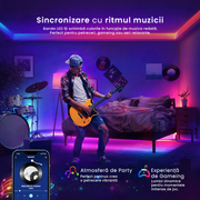banda led iti schimba culorile in functie de muzica redata 