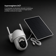 o combinatie de alimentare eficienta, monitorizare inteligenta si acces permanent la imagini pentru protectie continua zi si noapte